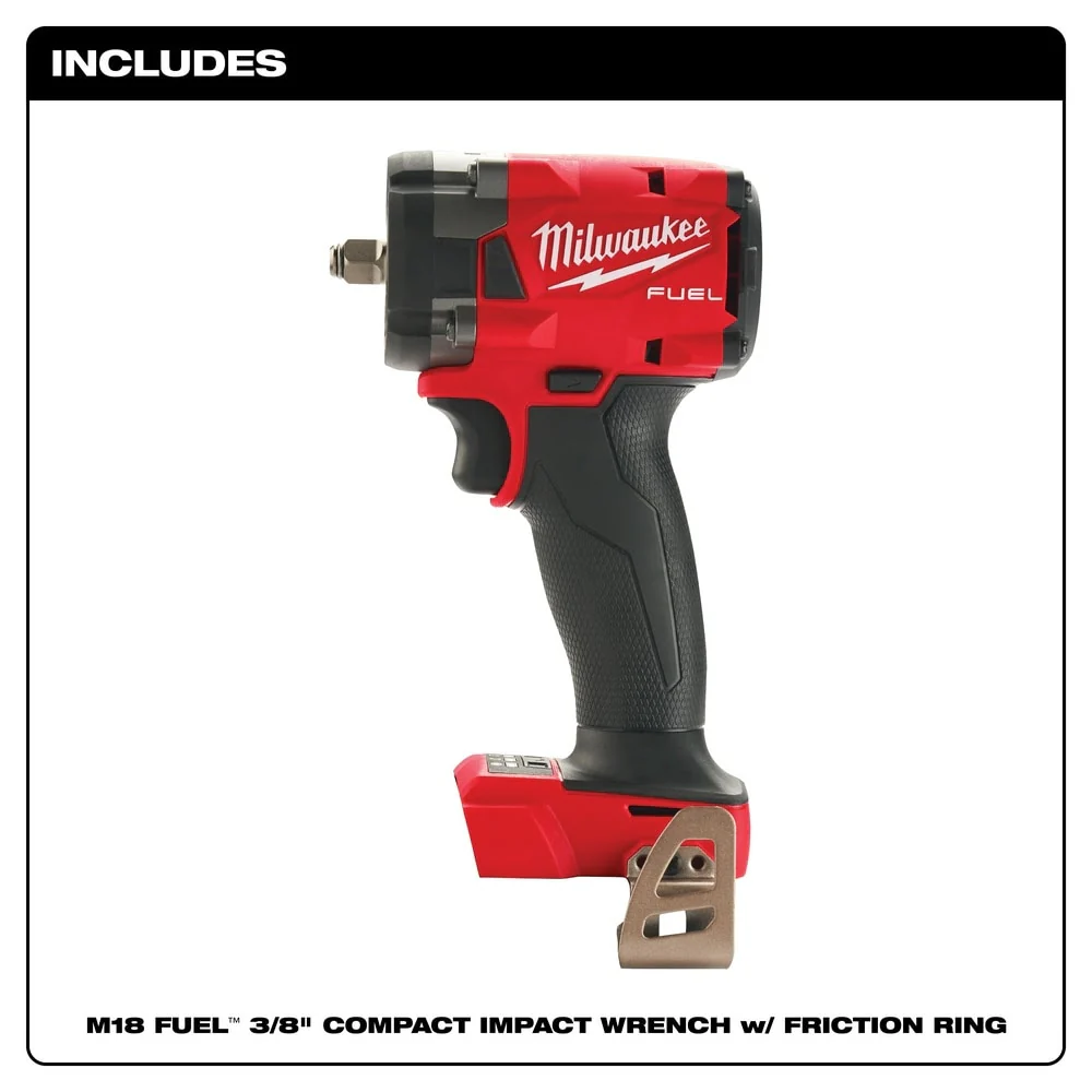 Milwaukee 2854-20 M18 FUEL 3/8 Compact Impact Wrench w/ Friction Ring Bare Tool