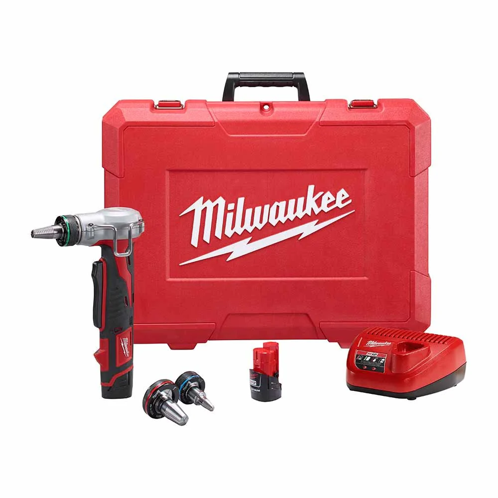 Milwaukee 2432-22 M12 ProPEX Expansion Tool Kit With 1/2. 3/4. 1 Heads
