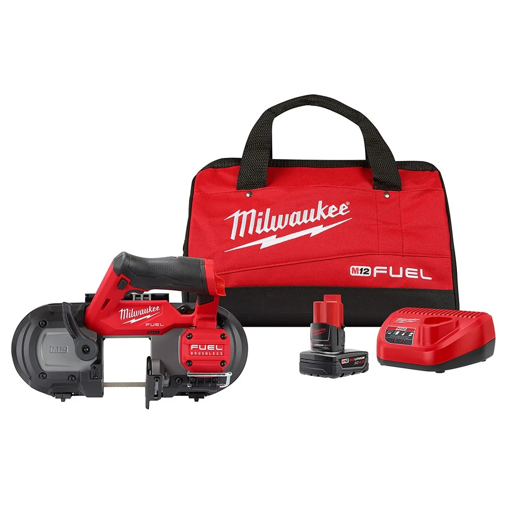 Milwaukee 2529-21XC M12 FUEL Compact Band Saw Kit XC 4.0 AH 2-1/2 Cut Cap.